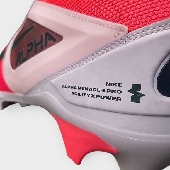 Nike Alpha Menace 4 Pro Racer Pink Football Cleats HJ4568-600 Mens size 10.5 New - Picture 7 of 10